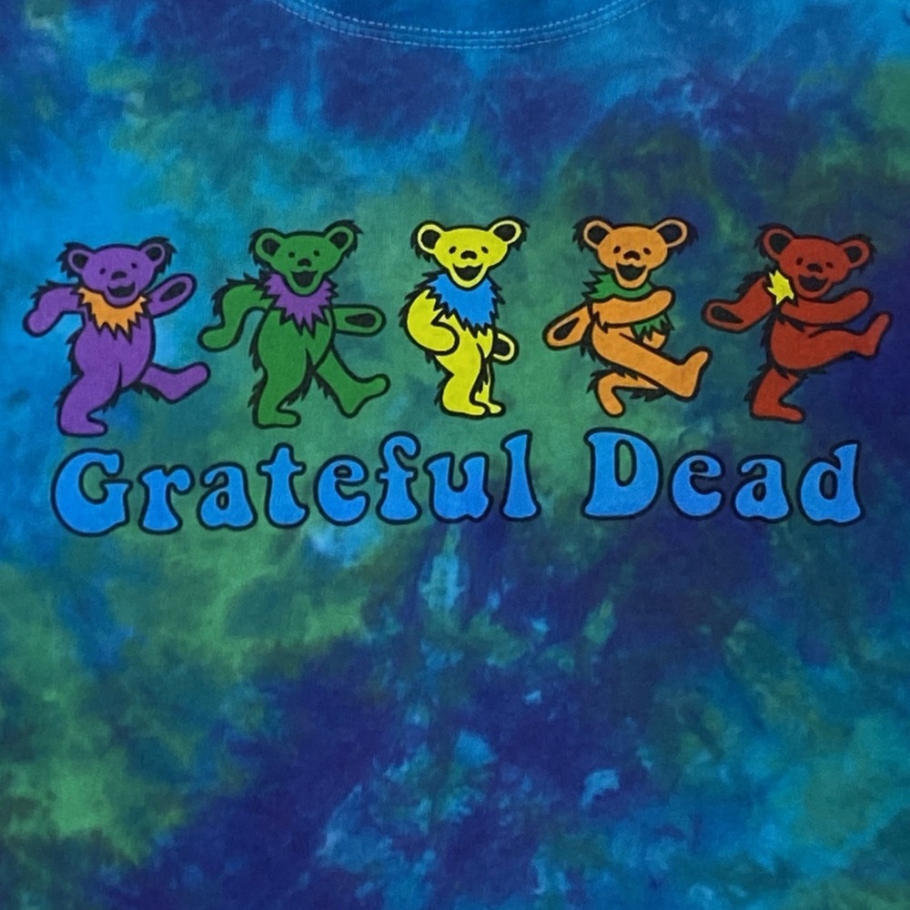 Y2K Anvil Grateful Dead Dancing Bear Tie-Dye Tee‎ Adult M Hippie Festival Rock - Picture 4 of 10